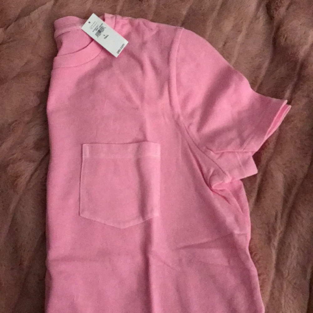 Pink ss pocket tee, Gap, L Tall, NWT